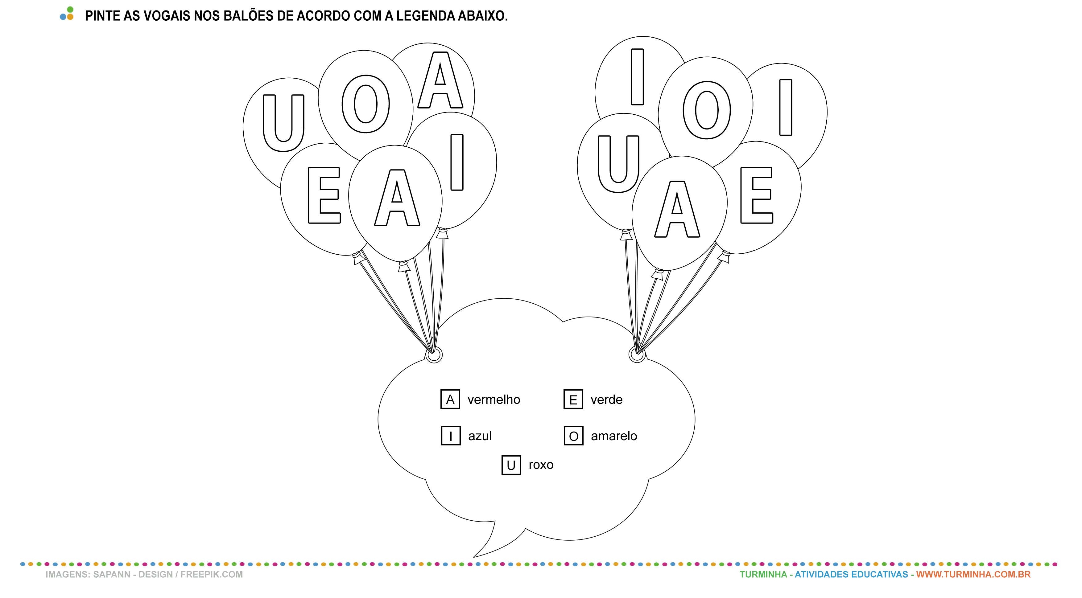 As vogais - atividade educativa para Pré-Escola (4 e 5 anos)