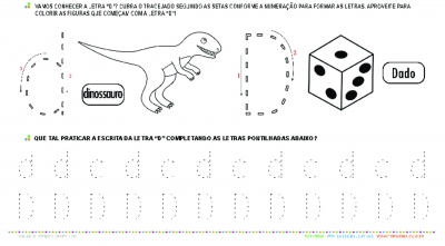 Letra D de forma maiúscula e minúscula