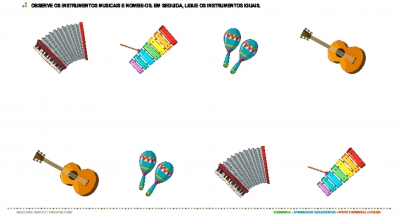 Ligando os instrumentos musicais iguais