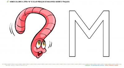 A Minhoca e a Letra “M” – Pintura e Colagem