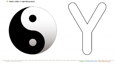 Yin Yang e a Letra “Y” – Pintura com Guache