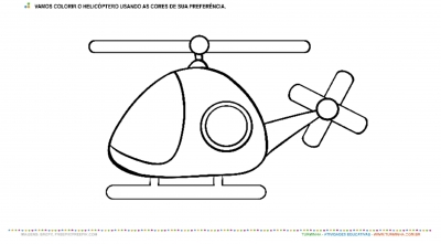 Vamos colorir o helicóptero – Pintura