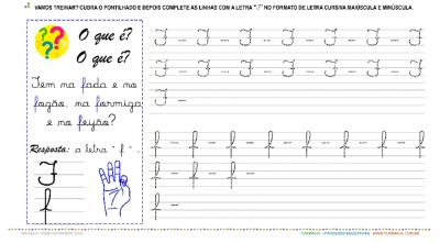 A Letra “F” Cursiva - Caligrafia