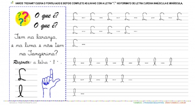 A Letra “L” Cursiva - Caligrafia