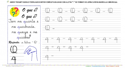 A Letra “Q” Cursiva - Caligrafia