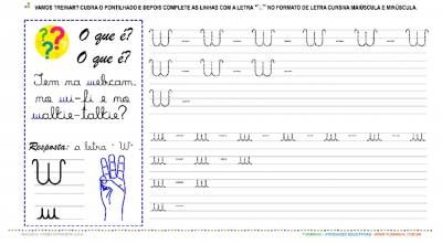 A Letra “W” Cursiva - Caligrafia